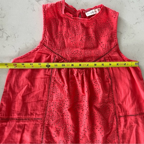 Abercrombie and Fitch Peach/Red Open Back Sleeveless Summer Crochet Top Size XS - Picture 11 of 12